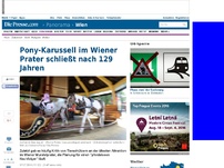Bild zum Artikel: Ponny-Caroussel im Wiener Prater schließt nach 129 Jahren