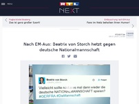 Bild zum Artikel: Nach EM-Aus: Beatrix von Storch hetzt gegen deutsche Nationalmannschaft