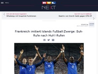 Bild zum Artikel: Frankreich imitiert Islands Fußball-Zwerge: Buh-Rufe nach Huh!-Rufen