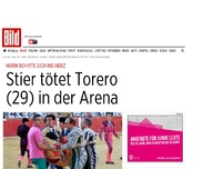 Bild zum Artikel: Horn bohrte sich ins Herz - Stier tötet Torero (29) in der Arena