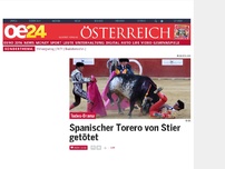 Bild zum Artikel: Spanischer Torero von Stier getötet