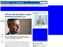 Bild zum Artikel: FPÖ will Anzeige wegen Wahlmanipulation einbringen