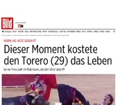 Bild zum Artikel: Horn ins Herz gebohrt - Dieser Moment kostete den Torero (29) das Leben