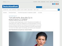 Bild zum Artikel: Deutschlandfunk | Interview der Woche | 'Ich will nicht, dass die EU in Nationalismus zerfällt'