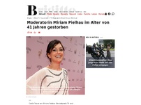 Bild zum Artikel: Moderatorin Miriam Pielhau im Alter von 41 Jahren gestorben