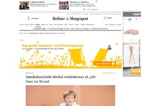 Bild zum Artikel: Bundeskanzlerin Merkel verdient nun 18.388 Euro im Monat