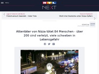 Bild zum Artikel: Anschlag in Nizza: Lastwagen rast in feiernde Menschenmenge