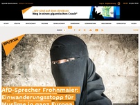 Bild zum Artikel: AfD-Sprecher Frohnmaier: Einwanderungsstopp für Muslime in ganz Europa