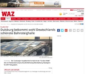 Bild zum Artikel: Duisburg bekommt wohl Deutschlands schönste Bahnsteighalle