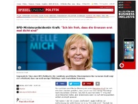 Bild zum Artikel: SPD-Ministerpräsidentin Kraft: 'Ich bin froh, dass die Grenzen dicht sind'