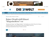 Bild zum Artikel: Reaktionen auf Tweet: Rainer Wendt wirft Künast 'Klugscheißerei' vor
