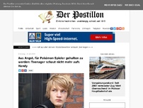 Bild zum Artikel: Aus Angst, für Pokémon-Spieler gehalten zu werden: Teenager schaut nicht mehr aufs Handy