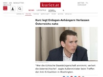 Bild zum Artikel: Kurz legt Erdogan-Anhängern Verlassen Österreichs nahe