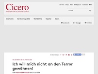 Bild zum Artikel: Islamismus in Deutschland - Ich will mich nicht an den Terror gewöhnen!