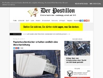 Bild zum Artikel: Papiertaschentücher kommen ab sofort mit Waschanleitung