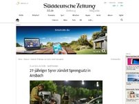 Bild zum Artikel: 27-jähriger Syrer zündet Sprengsatz in Ansbach