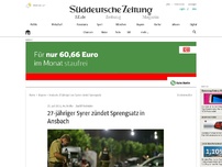 Bild zum Artikel: 27-jähriger Flüchtling zündete Sprengsatz in Ansbach