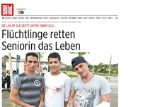 Bild zum Artikel: Sie stürzte ins Gleisbett - Flüchtlinge retten Seniorin das Leben