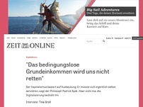 Bild zum Artikel: Kapitalismus: 'Das bedingungslose Grundeinkommen wird uns nicht retten'