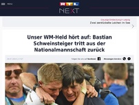 Bild zum Artikel: WM-Held Bastian Schweinsteiger hört auf