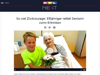 Bild zum Artikel: So viel Zivilcourage: Elfjähriger rettet Seniorin vorm Ertrinken