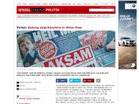 Bild zum Artikel: Türkei: Zeitung zeigt Kanzlerin in Hitler-Pose
