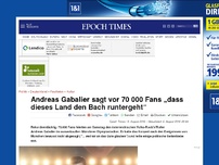 Bild zum Artikel: Andreas Gabalier sagt vor 70 000 Fans „dass dieses Land den Bach runtergeht“