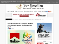 Bild zum Artikel: Nach McDonald's und Coca-Cola: Marlboro wird offizieller Sponsor der Olympischen Spiele