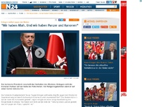 Bild zum Artikel: Erdogan wettert gegen den Westen - 
'Wir haben Allah. Und wir haben Panzer und Kanonen'