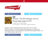 Bild zum Artikel: Rekord: 100.000 beteiligen sich an Bürgerklage gegen CETA