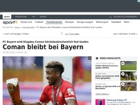 Bild zum Artikel: Coman bleibt bei Bayern