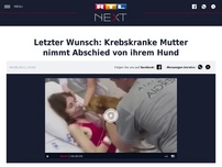 Bild zum Artikel: Letzter Wunsch: Krebskranke Mutter nimmt Abschied von ihrem Hund