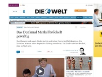 Bild zum Artikel: Deutschlandtrend: Das Denkmal Merkel bröckelt gewaltig
