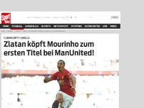 Bild zum Artikel: Community Shield | Zlatan köpft Mourinho zum ersten Titel bei ManUnited!