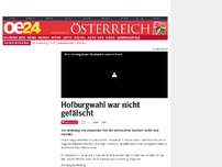 Bild zum Artikel: Hofburgwahl war nicht gefälscht
