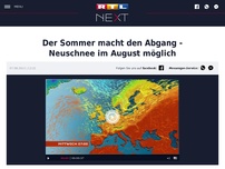 Bild zum Artikel: Der Sommer macht den Abgang - Neuschnee im August möglich