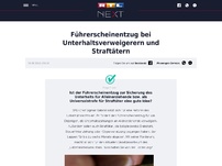 Bild zum Artikel: Führerscheinentzug bei Unterhaltsverweigerern und Straftätern