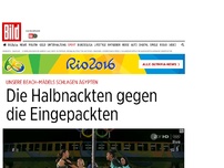 Bild zum Artikel: Beach-Mädels siegen - Die Halbnackten gegen die Eingepackten