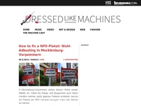 Bild zum Artikel: How to fix a NPD-Plakat: Wahl-Adbusting in Mecklenburg-Vorpommern