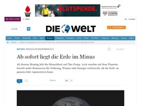 Bild zum Artikel: Ressourcenverbrauch: Ab sofort liegt die Erde im Minus