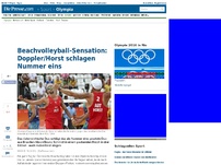 Bild zum Artikel: Beachvolleyball-Sensation: Doppler/Horst schlagen Nummer eins