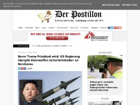 Bild zum Artikel: Bevor Trump Präsident wird: US-Regierung übergibt Atomwaffen sicherheitshalber an Nordkorea