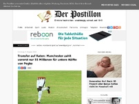 Bild zum Artikel: Transfer auf Raten: Manchester zahlt vorerst nur 55 Millionen für untere Hälfte von Pogba