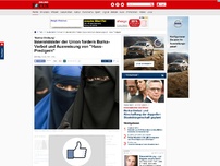 Bild zum Artikel: 'Berliner Erklärung' - Innenminister der Union fordern Burka-Verbot und Ausweisung von 'Hass-Predigern'