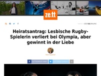 Bild zum Artikel: Heiratsantrag: Lesbische Rugby-Spielerin verliert bei Olympia, aber gewinnt in der Liebe