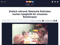 Bild zum Artikel: Einfach rührend: Römische Polizisten kochen Spaghetti für einsames Rentnerpaar