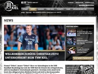 Bild zum Artikel: 10.08.2016: Willkommen zurück: Christian Zeitz unterschreibt beim THW Kiel