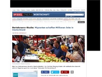 Bild zum Artikel: Bertelsmann-Studie: Migranten schaffen Millionen Jobs in Deutschland