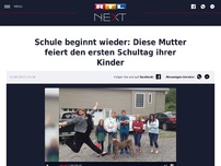 Bild zum Artikel: Schule beginnt wieder: Diese Mutter feiert den ersten Schultag ihrer Kinder