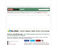 Bild zum Artikel: Kritik an Sportförderung: 'Ein Olympiasieger bekommt 20.000 Euro, ein Dschungelkönig 150.000'